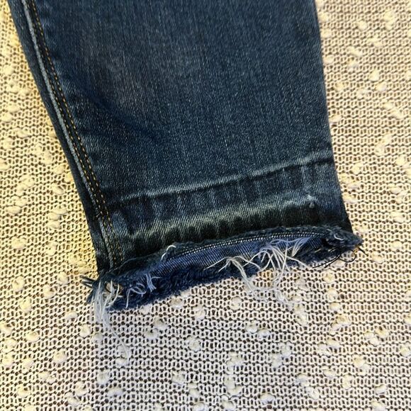 SPANX Distressed High Waist Ankle Skinny Jeans Medium Wash SMALL - Picture 8 of 15